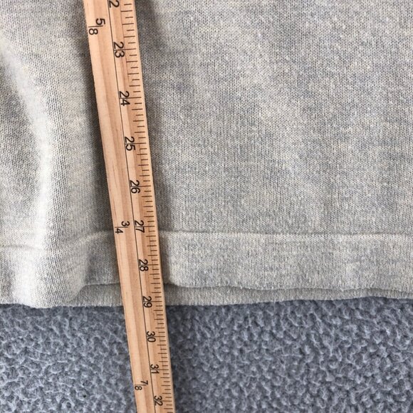 Calvin Klein Sweater Mens Large Gray Lambswool Blend 1/4 Zip Mock Neck Stretch - Picture 9 of 10